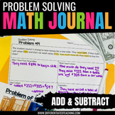 Addition & Subtraction Math Word Problems Journal: Story P