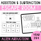 Addition & Subtraction Math Puzzles Escape Room Numbers wi