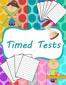 Preview of Addition, Subtraction, Multiplication and Division Timed Tests (0-12) and Mixed