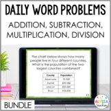 Addition, Subtraction, Multiplication, Division Word Probl