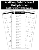 Addition, Subtraction & Multiplication Fact Fluency Drill 