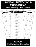 Addition, Subtraction & Multiplication Fact Fluency Drill 