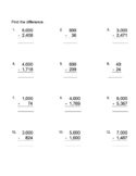 Addition, Subtraction, Multiplication Math Review Packet 3