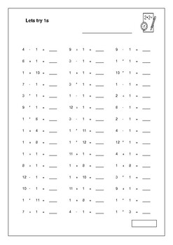 Preview of Addition, Subtraction, Multiplication and Division 1-12 Bulk Fluency Sheets