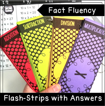 Preview of Addition Subtraction Multiplication and Division Fact Fluency Reference Strips