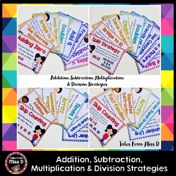 Preview of Addition, Subtraction, Multiplication and Division Strategy Posters