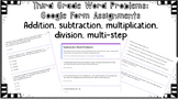 Addition, Subtraction, Multiplication, and Division Word P
