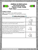 Addition and Subtraction Parent Study Guide (with and with