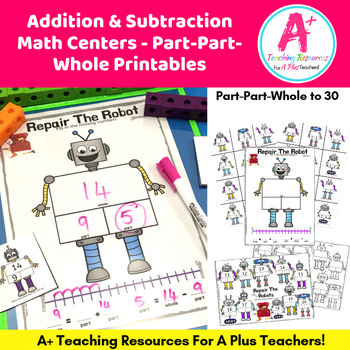 Preview of Addition & Subtraction Part-Part-Whole Activities