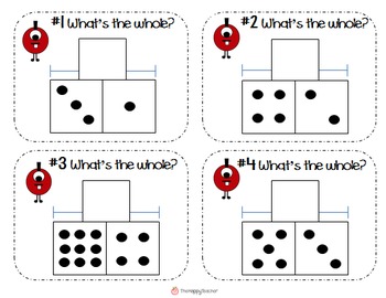 Preview of Addition & Subtraction: Part-Part-Whole Task Cards {Monster Math}