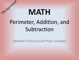 Math Addition Subtraction Perimeter Unit - TPA Approved