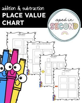 Preview of Addition & Subtraction: Place Value Chart / T-Chart