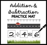 Addition & Subtraction Practice Mat | Number Line Driving