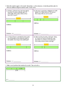 subtraction problem solving grade 4