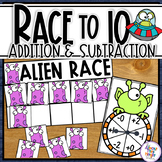 Addition & Subtraction Race to 10 - a 10s Frame Game - SPA