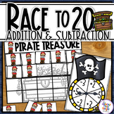 Addition & Subtraction Race to 20 - a 10s Frame Game - PIRATE