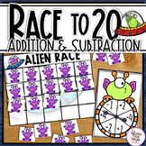 Addition & Subtraction Race to 20 - a 10s Frame Game - SPA