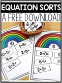 Addition & Subtraction Rainbow Sorts | FREE DOWNLOAD |