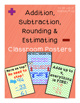 Preview of Addition, Subtraction, Rounding and Estimating Posters