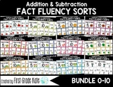 Math Fact Fluency for Addition & Subtraction BUNDLE (0 to 10)