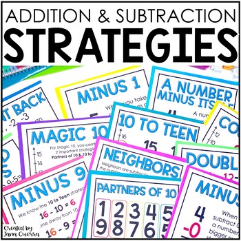 Preview of Addition & Subtraction Strategies | Mental Math Fact Fluency Worksheets