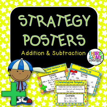 Preview of Addition & Subtraction Strategy Posters -- CCSS Grades 3, 4 & 5