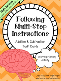 Working Memory - Addition & Subtraction Task Cards