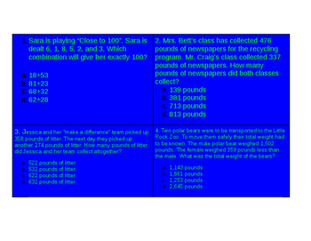 Preview of Addition & Subtraction Task Cards