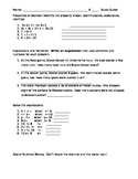 Addition & Subtraction Test/Study Guide