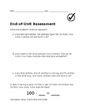 Addition/Subtraction Unit Assessment (Word Problems and Ap