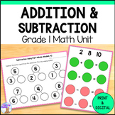 Addition & Subtraction Unit - Grade 1 (Ontario)