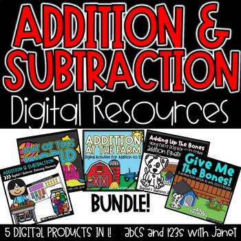 Preview of Addition & Subtraction (Within 10) Digital Bundle - Digital & Distance Learning