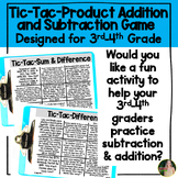 Addition & Subtraction Word Problem Game | Tic-Tac-Differe