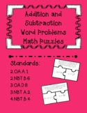 Addition/Subtraction Word Problem Task Card Puzzles