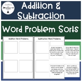 Addition & Subtraction Word Problem Sorts