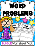 Addition & Subtraction Word Problem Worksheets - Kindergarten First Grade Bundle