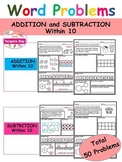 Addition & Subtraction Word Problem Worksheets within 10-M