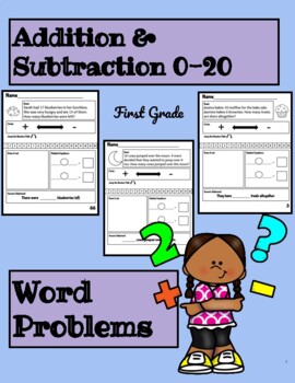 Addition & Subtraction Word Problems 0-20 (65 problems) by The Smart ...