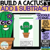 Addition & Subtraction Word Problems: Build a Cactus! Acti