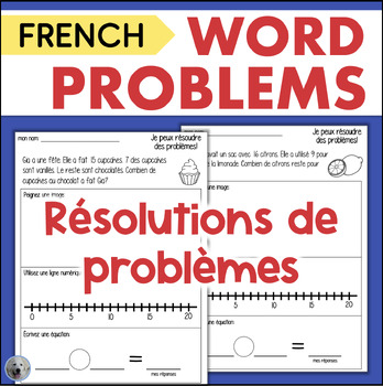 Preview of FRENCH Word Problems Résolutions de problèmes addition et soustraction à 20