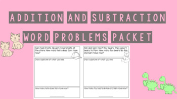 Preview of Addition & Subtraction Word Problems Packet
