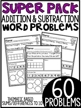 Preview of Addition & Subtraction Word Problems SUPER PACK