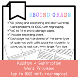 Addition & Subtraction Word Problems (up to 1,000 with reg