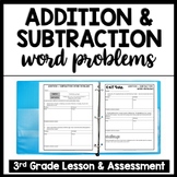 3 Digit Addition & Subtraction Word Problems with Regroupi
