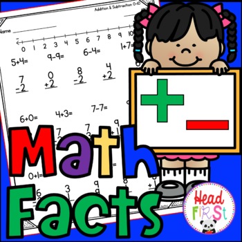 Preview of Addition Subtraction Worksheets 160 Sheets for Math Fact Fluency