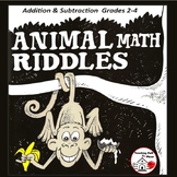 Addition & Subtraction Worksheets Animal Math Riddles  COL