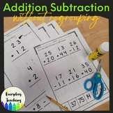 Addition Subtraction Worksheets without regrouping (1-100)