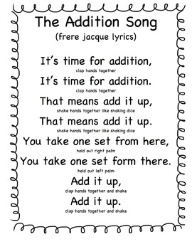 Preview of Addition, Subtraction, and Decompose Songs