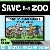 Addition Subtraction and Place Value Math Digital Escape R