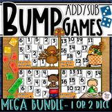 Addition & Subtraction Bump Games with 1 or 2 dice - THANK